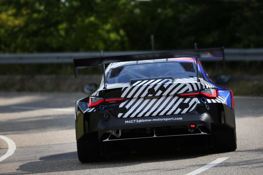 The new 2020 BMW M4 GT3 in testing at Dingofing. 
